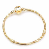 BAOPON High Quality Authentic Silver Color Snake Chain Pandora Bracelet Fit European Charm Bracelet for Women DIY Jewelry Making