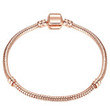 High Quality 17-21cm Silver Snake Chain Link Bracelet Fit European Charm Pandora Bracelet for Women DIY Jewelry Making