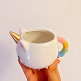 Transhome Unicorn Mug 300ml Rainbow Horse Unicorn Mugs Cup Cuteness 3D Unicorn Ceramic Coffee Mug Gold Stereo Cute Unicorn Cups