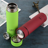 ZOOOBE Thermos Tea Vacuum Flask With  Filter Stainless Steel 304 Thermal Cup Coffee Mug Water Bottle Office Business Home Thermo