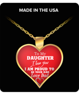 TO MY DAUGHTER  I LOVE YOU NECKLACE