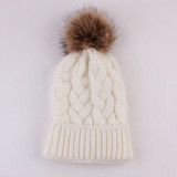 Women Fashion Keep Warm Winter Hats Knitted Wool Hemming Hat