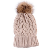 Women Fashion Keep Warm Winter Hats Knitted Wool Hemming Hat