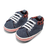 Baby Prewalker Canvas Shoes Soft Soles Lace-up Casual Infants First Walkers Newborn Shoes Infant Toddler Soft Bottom Anti-slip