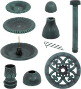 3-Tier Pedestal Bird Bath Fountain W/Pump Outdoor Garden Decor