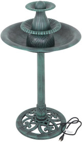 3-Tier Pedestal Bird Bath Fountain W/Pump Outdoor Garden Decor
