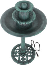 3-Tier Pedestal Bird Bath Fountain W/Pump Outdoor Garden Decor