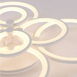 Modern Acrylic Led Circle Chandelier Dimmable With Remote Control For Living Room Bedroom Led Lustre