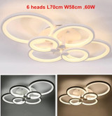 Modern Acrylic Led Circle Chandelier Dimmable With Remote Control For Living Room Bedroom Led Lustre