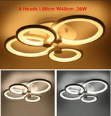 Modern Acrylic Led Circle Chandelier Dimmable With Remote Control For Living Room Bedroom Led Lustre