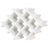 Set of 5 Wall Mount Wine Rack Set w/ Storage Shelves and Glass Holder White