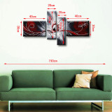 Oil Painting Hand Painted - Abstract Still Life Classic Modern Stretched Frame / Four Panels #5291827