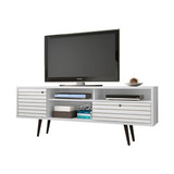 Manhattan Comfort Liberty 70.86 Inch Mid Century Modern Wood TV Stand with Legs
