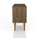 Manhattan Comfort Liberty 42.52" Mid Century Modern TV Stand, Brown/Aqua Blue