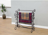Black With Bronze Rub Blanket Rack 35.5"h Bedspread Bedding Display Quilt Stand
