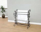 Black With Bronze Rub Blanket Rack 35.5"h Bedspread Bedding Display Quilt Stand