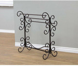 Black With Bronze Rub Blanket Rack 35.5"h Bedspread Bedding Display Quilt Stand
