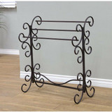Black With Bronze Rub Blanket Rack 35.5"h Bedspread Bedding Display Quilt Stand