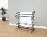 Black With Bronze Rub Blanket Rack 35.5"h Bedspread Bedding Display Quilt Stand