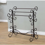 Black With Bronze Rub Blanket Rack 35.5"h Bedspread Bedding Display Quilt Stand
