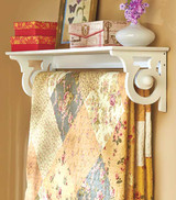 Wall-Mounted Quilt Rack with Shelf
