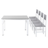 Modern Dining Table & 4 Chairs Set Living Room Kitchen Furniture