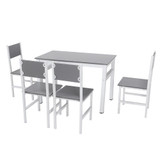 Modern Dining Table & 4 Chairs Set Living Room Kitchen Furniture