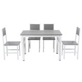 Modern Dining Table & 4 Chairs Set Living Room Kitchen Furniture