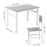 Modern Dining Table & 4 Chairs Set Living Room Kitchen Furniture