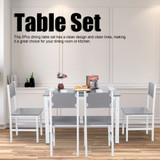 Modern Dining Table & 4 Chairs Set Living Room Kitchen Furniture