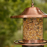 Copper Plated & Glass Bird Feeder