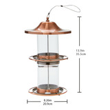 Copper Plated & Glass Bird Feeder