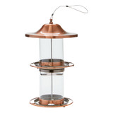 Copper Plated & Glass Bird Feeder