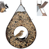 Copper Teardrop Fly-Thru Bird Feeder