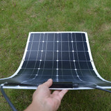 Dokio 100W Monocrystalline Silicon Flexible Solar Panel for Camping & RV & Boat & Home