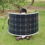 Dokio 100W Monocrystalline Silicon Flexible Solar Panel for Camping & RV & Boat & Home