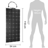 Dokio 100W Monocrystalline Silicon Flexible Solar Panel for Camping & RV & Boat & Home