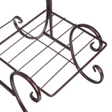 3 Tier Retro Metal Flower Stand Pot Plant Display Shelves Garden Home Decor Gardening Tool