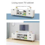 Television Stands Living Room TV Three Cabinet 4 Open Shelves Wood Multipurpose Organizer Furniture