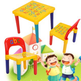 Kids Children Furniture Table and Chair Set Play Room Bedroom Alphabet Design