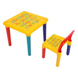 Kids Children Furniture Table and Chair Set Play Room Bedroom Alphabet Design