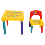 Kids Children Furniture Table and Chair Set Play Room Bedroom Alphabet Design