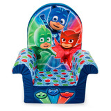 Marshmallow Furniture Foam Toddler Chair Kids High Back Chair, PJ Masks