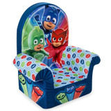 Marshmallow Furniture Foam Toddler Chair Kids High Back Chair, PJ Masks