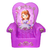 Marshmallow Furniture Comfy Foam Toddler High Back Chair, Disney Junior Sofia
