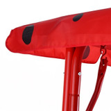 Kids Patio Swing Chair Children Porch Bench Canopy 2 Person Yard Furniture Red