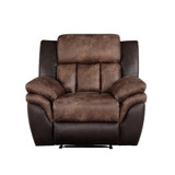 Jaylen Recliner in Toffee and Espresso Polished Microfiber
