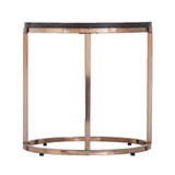 Silver Orchid Belle Round 3-piece Nesting Coffee Table Set - Espresso/Champagne