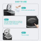 KUPPET Portable Ice Maker Self-Cleaning Electric Scoop and Basket, 9 Ice Cubes Ready in 6 minutes