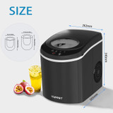 KUPPET Portable Ice Maker Self-Cleaning Electric Scoop and Basket, 9 Ice Cubes Ready in 6 minutes
